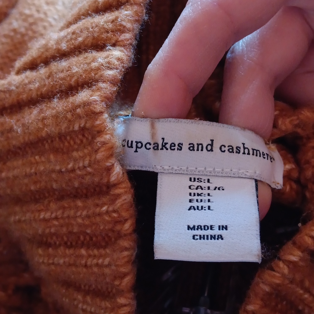 Cupcakes & Cashmere - Cableknit Pom Mock Neck Sweater - Picture 6 of 8